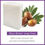 2lbs Shea Butter Soap Base for soap making, with Goats Milk/Honey/Shea Butter/Aloe Vera/Oatmeal Milk/Coconut Oil/Cocoa Butter/White Glycerin, Moisturizing Melt and Pour Soap Base