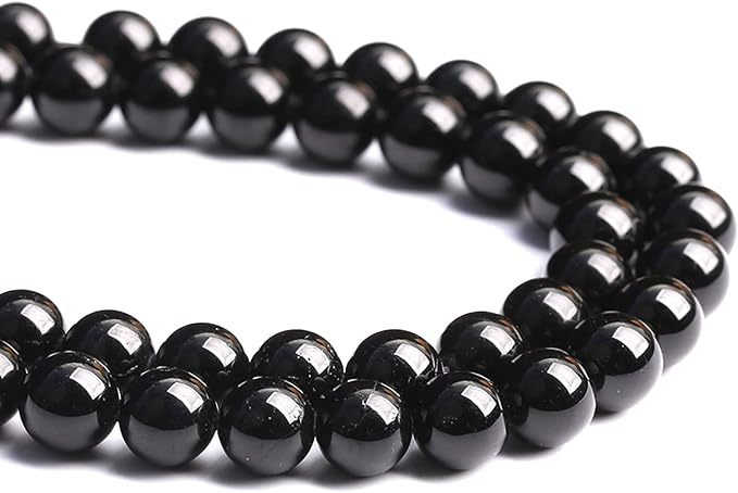 4MM 88PCS Natural Black Tourmaline Gemstone A Grade Beads for Jewelry Making DIY Bracelet Crystal 1 Strand
