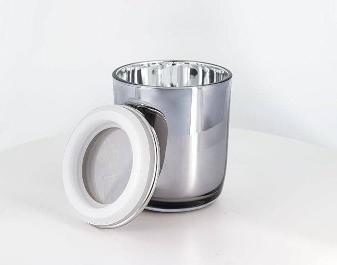 Aroparc Bulk Candle Jars with Lids, 10oz Elegant Candle Container for Candle Making 12 Pack Empty Candle Holder with Metal Lids Tumbler Jar Candle Tins Candle Making Supplies (Stainless Steels)