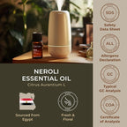 Gya Labs Neroli Essential Oil - 0.34 Fl Oz - for Hair, Skin, Diffuser, Aromatherapy & DIY Candle Making Scent