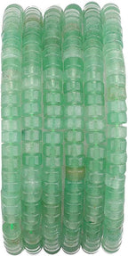 Natural Green Aventurine Spacer Beads Caps Loose Semi Gemstone for Beading Jewelry Making 4mmx2mm 38cm