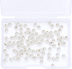 Silver Plated Round Spacer Beads 4mm 100pcs for Jewelry Making Findings Non Tarnish