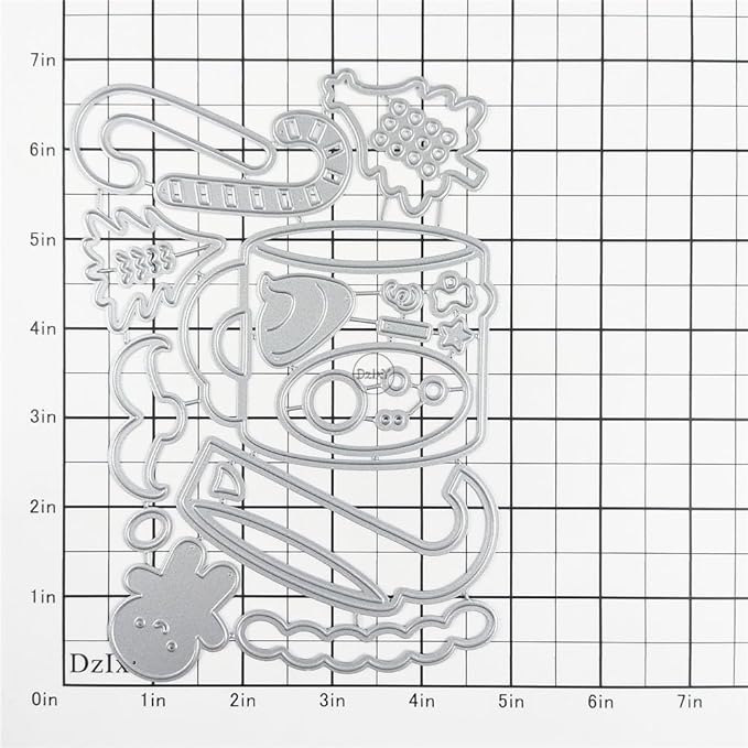 DzIxY Christmas Cup Doll Metal Cutting Dies for Card Making Kit Embossing Paper Die Cuts Scrapbook Machine Stencils Storage Pockets Supplies