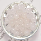 NCB Natural Gemstone Round Spacer Loose Beads (White Jade, 8mm 100Beads)