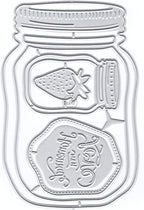 DzIxY Delicious Bottle Strawberry Metal Cutting Dies for Card Making Embossing Paper Die Cuts Sets Album Scrapbooking Templates Stencils Storage Pockets