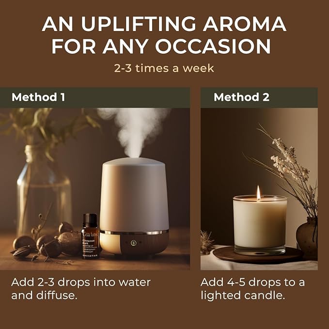 Gya Labs Cinnamon Bark Essential Oil - 0.34 Fl Oz - for Hair, Skin, Diffuser, Aromatherapy & DIY Candle Making Scent