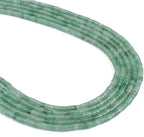 Natural Green Aventurine Spacer Beads Caps Flat Round Loose Beads for Beading Jewelry Making 3mmx2mm 38cm