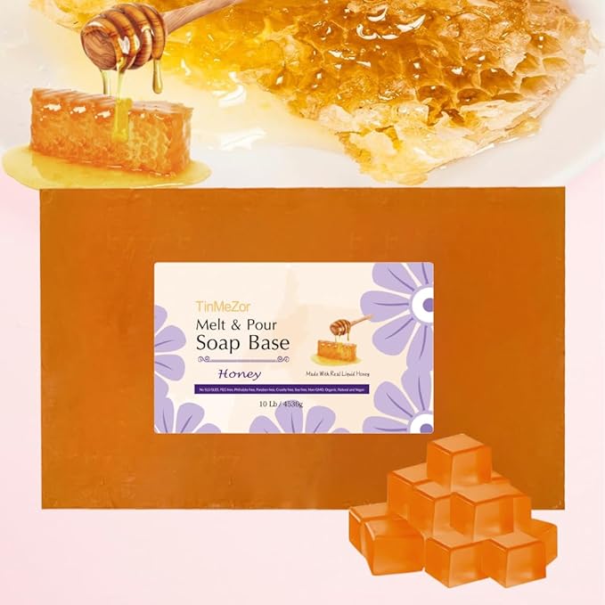Honey Soap Base Gift Set Vegan,Natural,Soap Making Supplies 10lbs,DIY Handmade for Crafting Making