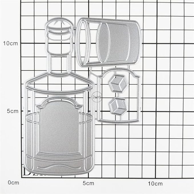 DzIxY Clear Bucket Water Cup Metal Cutting Dies for Card Making Embossing Paper Die Cuts Sets Album Scrapbooking Templates Stencils Storage Pockets