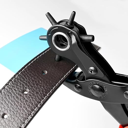 Leather Hole Punch,Belt Hole Puncher for Leather, Revolving Punch Plier Kit for Watches, Handbags, Punch Tool for Belts Diameter : 4.5/4 /3.5/3/2.5/2mm.