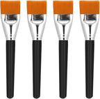 1.5 inch Flat Paint Brushes for Acrylic Painting 4 Pieces Professional Artist Brush Large Base Coating Paint Brushes for Acrylic Watercolor Gouache Oil and Body Painting