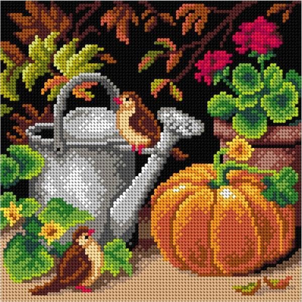 Wizardi Needlepoint Canvas for halfstitch Without Yarn in The Garden 3231H Orchidea