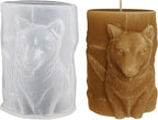 Cylinder Wolf Silicone Molds - Resin, Cake, Soap & Clay Molds - Candle Making & Craft Supplies