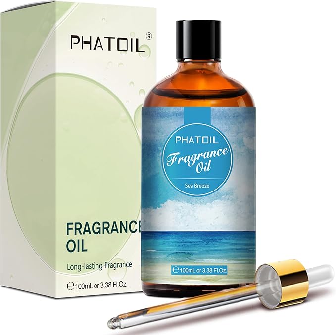 PHATOIL Sea Breeze Fragrance Oils for Aromatherapy, 3.38FL.OZ Diffuser Oils for Home, Perfect for Aromatherapy, Humidifiers, Yoga, DIY Candle and Soap Making - 100ml