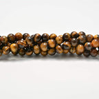 NCB 200pcs 6mm Yellow Tiger's Eye Loose Beads for Jewelry Making, Natural Semi Precious Beads Round Smooth Gemstones Spacer Beads Charms for Necklaces Bracelets (Yellow Tiger's Eye, 6mm 200Beads)