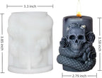 Snake Skull Silicone Mold, Cylinder Candle Mold with Coiling Snake for Halloween Candle Making, Resin, Clay Craft, Aromatherapy Gypsum, Home Decor (Snake and Skull D)