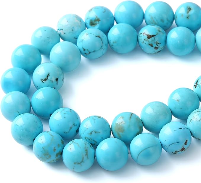8MM 46PCS Natural Stone Turquoise Beads for Jewelry Making DIY Bracelet