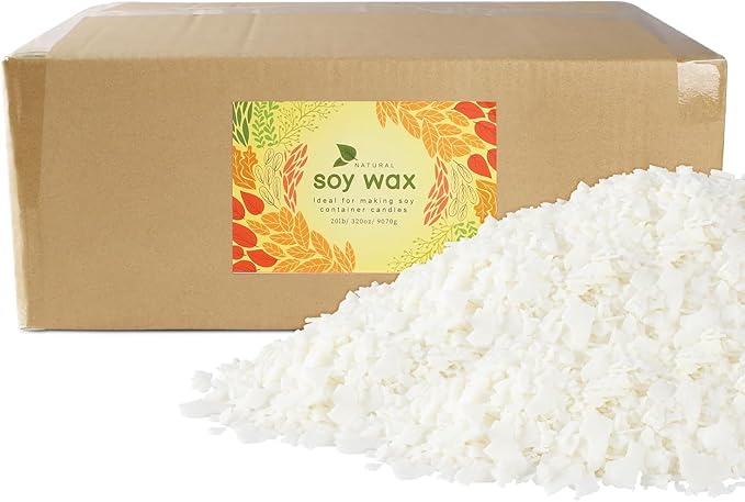 Natural Soy Wax for Candle Making 20 lb Bag, Soy Wax Flakes,DIY Candle