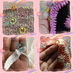 Hilsayum 60Pcs Multicolor Cute Spiral Stitch Markers Knitting Stitch Rings Mini Size Crochet Markers Knitting Tool for Weaving Crocheting and Knitting