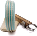 The Original DiamondCore Tools Handheld Extruder, Pottery Handle Making Tool, Clay Sculpting Tools, Slab Extruder Pottery Tool (R8 Double Line)