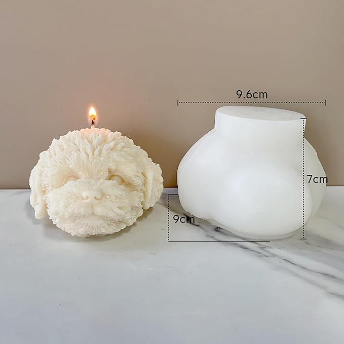 Cat Molds Teddy Cat Resin Mold - Resin Casting Silicone Molds for Home Decor & Candle Making Wave Spiral Mold