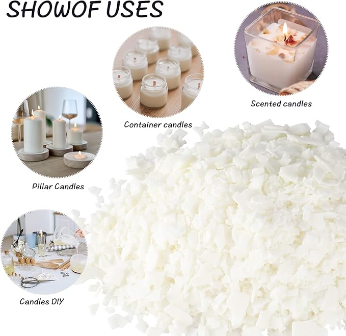 Soy Wax Flakes-Natural Candle Making Supplies-DIY Soy Wax-2 lb Bag