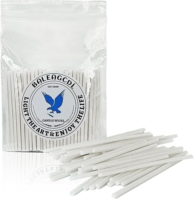 Pearled Candle Extra Wicks 100 Pack for Pearled Candle Making - 2 Inch White Cotton Candle Wicks for Candle Making DIY