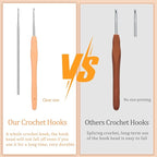 1.5 mm Crochet Hook, Ergonomic Handle for Arthritic Hands, Extra Long  Knitting Needles for Beginners and Crocheting Yarn (1.5 mm)