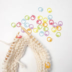 Wonafa 30pcs Spiral Stitch Markers for Knitting & Crochet, Metal, Adults