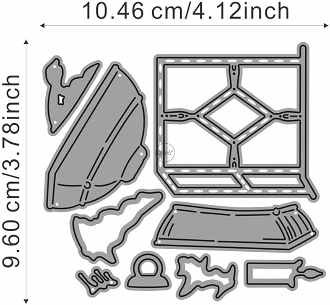 DzIxY Patchwork Christmas Lights Metal Cutting Dies for Card Making Kit Embossing Paper Die Cuts Set Scrapbook Stencils Supplies Machine Templates