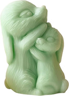 Couple Rabbit Candle Mold - Resin Casting Silicone Molds for Home Decor & Candle Making Wave Spiral Mold