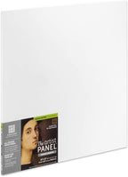 Ampersand Art Supply Wood Gesso Artist Painting Panel: Primed Smooth, 18" x 18", 3/8" Flat Profile