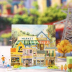 40 Sheets Small Scrapbook Sticker Books for Scrapbooking, Nordic Town Them Watercolor Scenery Stickers for Journaling, Junk Journal Supplies, Bujo, Crafts Arts