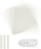 MECCANIXITY Beeswax Candle Making Kit,8x8 Inch 5pcs White Beeswax Candle Sheets with 1pcs Cotton Wick for DIY Craft Gift Making