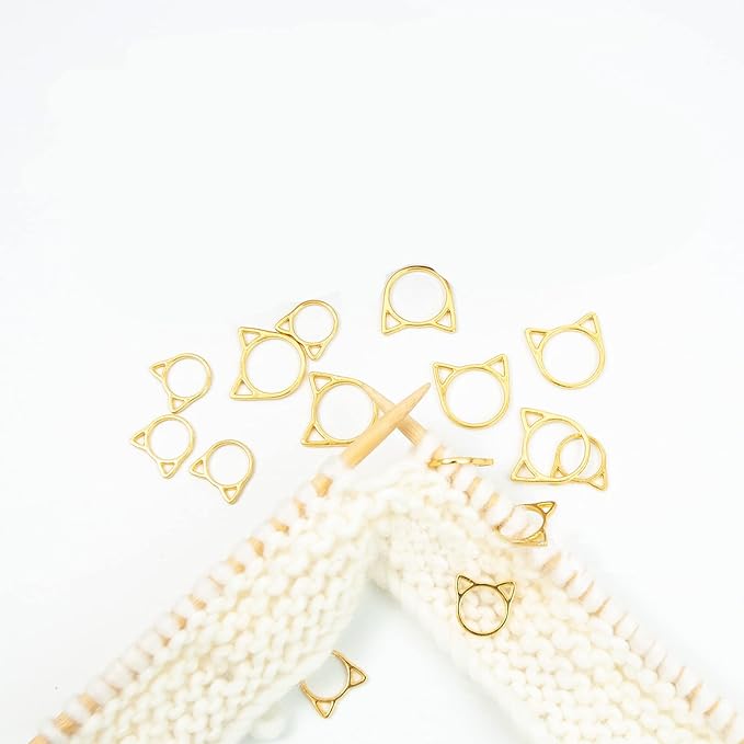 Hilsayum Cat Stitch Markers Cute Stitch Markers Metal Stitch Markers Knitting Accessories Stitch Markers for Crocheting