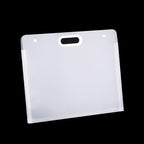 PATIKIL 17 x 14 Inch Plastic Art Portfolio, Large Art Storage Bag with Handles, Waterproof Folder Container for Artwork Drawing Sketch Poster Photography Diamond Painted, Clear White