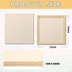 9 Pcs Wood Panels 12 x 12 Inch Craft Wood Canvas Boards Panels Unfinished Wooden Boards for Painting, Crafts, Acrylic, and Oil Art DIY Projects