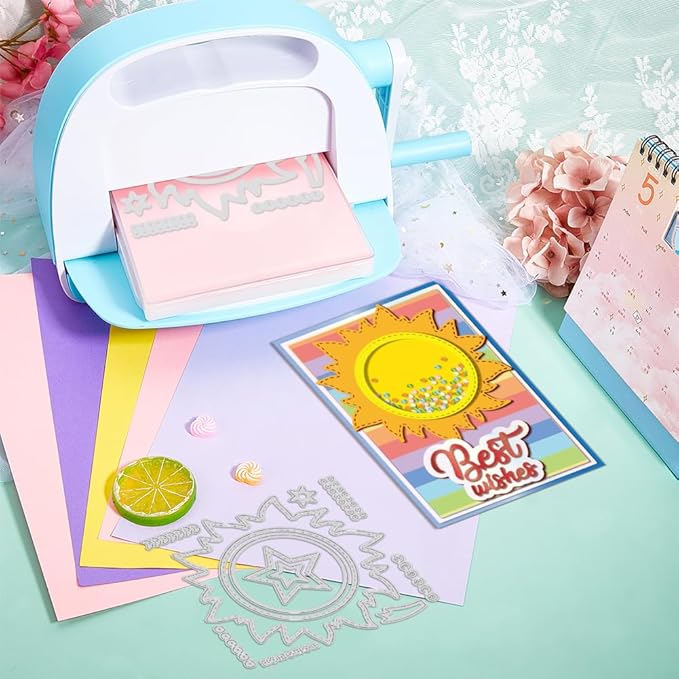 GLOBLELAND Rocket and Stars Shaker Cutting Dies for Card Making Sun and Planet Shaker Cut Die for DIY Scrapbooking Journal Embossing Paper Craft Decor