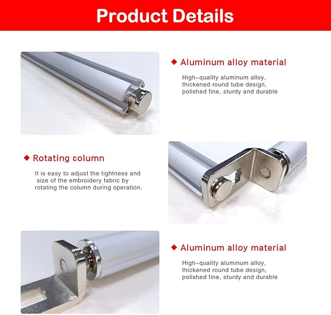 Couple Embroidery Art Embroidery Clip Frame 60cm Cross Stitch 4 Slot Presser Heavy Duty Embroidery Bandage Embroidery Frame Needlepoint Frame Embroidery Scroll Frame Embroidery Frames (Silver)