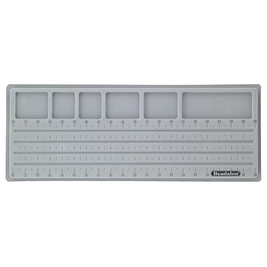 Beadalon 20 Inch Straight Bead Board - Perfect Jewelry Making Supplies for Designing Bracelets, Beading & Jewelry Making Tool with Flocked Surface for Bead Organization