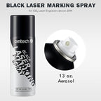 OMTech Laser Marking Spray, Metal Laser Marking Fluid for CO2 Laser Engravers, 4×13oz Aerosol Spray for Black Laser Engraving Metal, Laser Ink for Aluminum Stainless Steel Brass(4 Pack)
