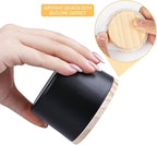 SHOWIN Thick Candle Jars for Making Candles 20 Pcs, 4 OZ Empty Jars with Wood Lids for Candle Making, Sample Container, Matte Black