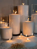 NICEME White Candle Sand with Wicks Pearled Candle Wax Beads, 26OZ/ 750g Customized Powder Candle Making Kit All Natural Granulated Wax for Candles Self Extinguish Refillable Candles with 30pcs Wicks