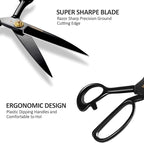 Sewing Scissors, 9 Inch Fabric Dressmaking Scissors Heavy Duty Shears Sharp Cutting for Cutting Fabric, Clothes, Leather, Raw Materials