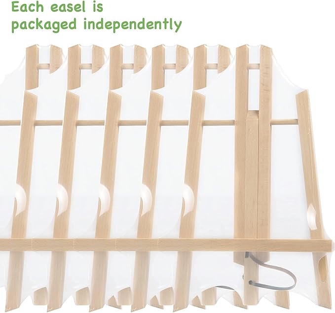 CONDA 6 Pack 16" Tabletop Display Easel, Portable A-Frame Tripod Display Easel for Painting Party & Displaying Canvases, Photos, Display Tripod Holder Stand for Students Kids Beginners