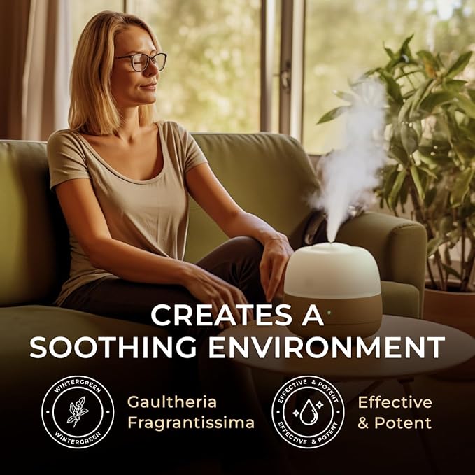 Gya Labs Wintergreen Essential Oil - 0.34 Fl Oz - for Hair, Skin, Diffuser, Aromatherapy & DIY Candle Making Scent