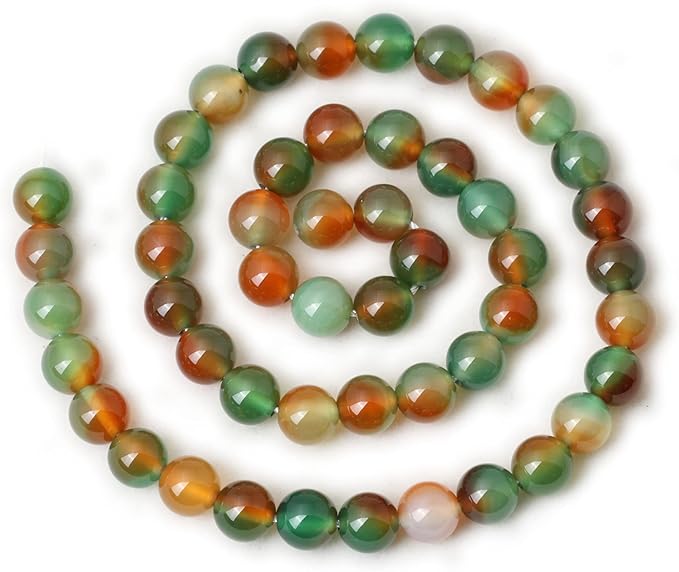 45PCS 8mm Peacock Agate Round Loose Beads for Jewelry Making DIY Materials 1 Strand 15"