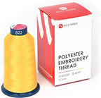 Richword Yellow Embroidery Thread 4000M(4374Y) 40WT Polyester Thread 100 Colors Selected for Commercial Multi Needles and Single Needle Embroidery Machine 0822