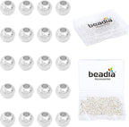 Silver Plated Round Spacer Beads 3mm 300pcs for Jewelry Making Findings Non Tarnish