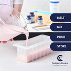 Crafter's Choice Detergent Free Melt and Pour Soap Base for Soap Making and DIY Crafting Projects, SLS/SLES Free, 5LB Block (Goat Milk)